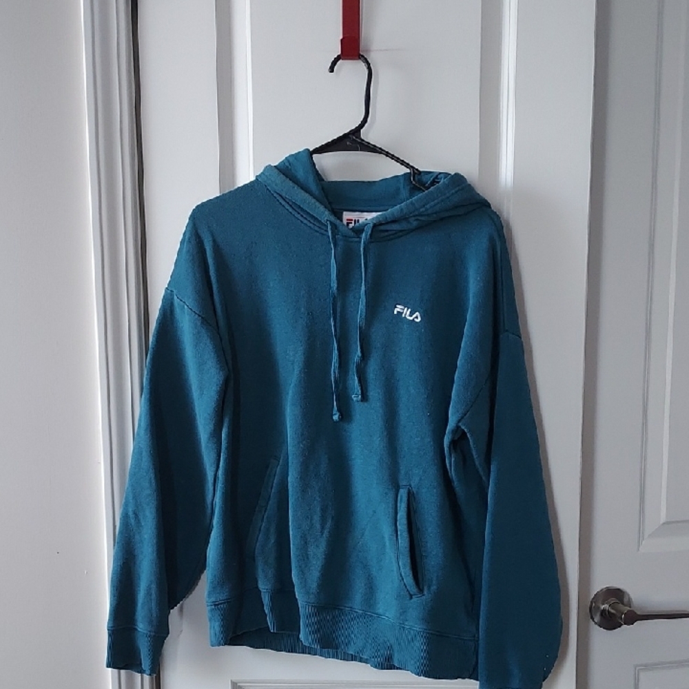 Fila Men's Teal Hoodie Large
